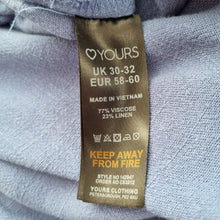 Load image into Gallery viewer, Yours Wide Leg Trousers 30 32 Plus Size Blue Pockets Palazzo Elastic High Waist