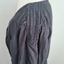 Load image into Gallery viewer, Day Birger et Mikkelsen Dress UK 12 Black 100% Cotton Boho Casual Deep V Pockets