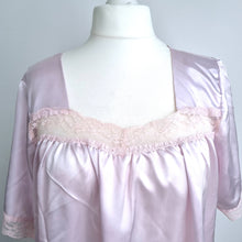 Load image into Gallery viewer, Marlon Nylon Satin Nightdress UK 20 22 Pastel Pink Lace Trim Midi Camisole