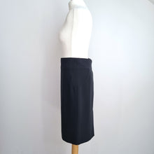 Load image into Gallery viewer, Jaeger Pencil Skirt Black Knee Length Work Office Lined Slit Suit Separates 10