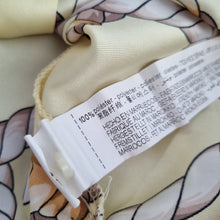 Load image into Gallery viewer, Zara Rope Print Shirt Chain Small Light Yellow Tunic Blouse Satin Long Sleeves