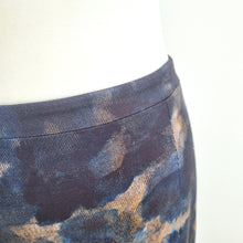 Load image into Gallery viewer, Jigsaw Skirt Pencil Navy Blue Abstract Print Work Office Lined Knee Length 14