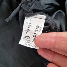 Load image into Gallery viewer, James Lakeland Midi Skirt UK 12 Black Velvet Embroidered Handkerchief Hem Party