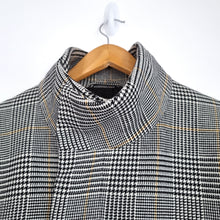 Load image into Gallery viewer, Asos Men's Coat Grey Large Tall Prince of Wales Check Button Down Overcoat Tweed