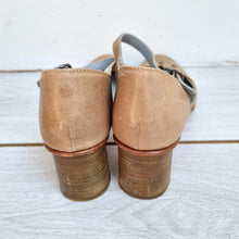 Load image into Gallery viewer, Lilimill Shoes Real Leather Mary Janes Ankle Strap Tan Mid Ankle Strap EU41 UK8