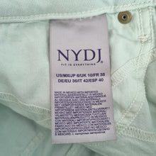 Load image into Gallery viewer, NYDJ Sheri Slim Jeans Mint Green Straight Leg Women’s UK 10 US 6 Lift & Tuck