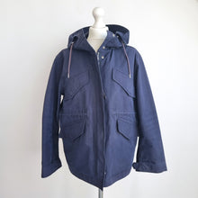 Load image into Gallery viewer, Arket Parka Jacket Navy Funnel Neck Waterproof Windproof  2-1 System Coat XS S