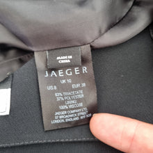 Load image into Gallery viewer, Jaeger Pencil Skirt Black Knee Length Work Office Lined Slit Suit Separates 10