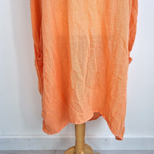 Load image into Gallery viewer, Join Clothes Kaftan Dress Orange Cotton Oversized One Size Beach Coverup Lagen