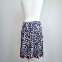 Load image into Gallery viewer, White Stuff Reversible Skirt A Line Floral Birds Red Blue 100% Cotton Knee 14