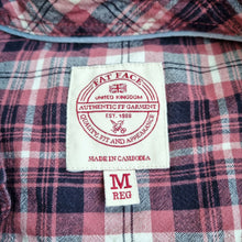 Load image into Gallery viewer, Fat Face Men's Shirt Pink Check 100% Cotton Long Sleeve Button Medium Plaid