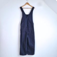 Load image into Gallery viewer, COS Dungarees Cotton Wide Leg Medium Oversized Navy Utility Workwear Overall
