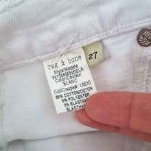 Load image into Gallery viewer, Rag & Bone White Jeans Skinny W27 High Rise Stretch Designer Denim Slim Ankle