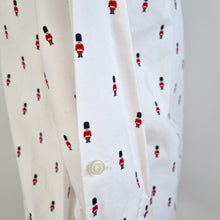 Load image into Gallery viewer, Chocoolate Shirt Royal Guard Print English Tunic Pockets Top 100% Cotton Small