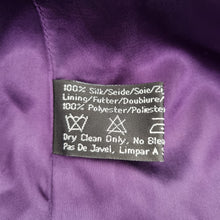Load image into Gallery viewer, August Silk Blazer Purple UK 18 Pure Silk Jacket Open Lined Work Office Party