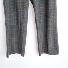 Load image into Gallery viewer, East Trousers Tweed Check Grey Straight Wide Leg Tailored Dress Pants Work 16