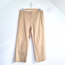 Load image into Gallery viewer, M&S Beige Trousers Straight Leg UK 16 Tailored Smart Casual Chino Neutral Cotton