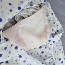 Load image into Gallery viewer, Vintage Hamells 80s Blouse White Purple Polka Dot Pussy Bow Tie Peplum 12 Petit