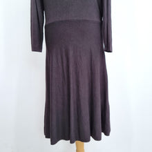 Load image into Gallery viewer, Monsoon Jumper Dress Sequins Black Large Long Sleeves A Line Knitted Party Knee