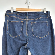 Load image into Gallery viewer, NYDJ Skinny Jeans Dark Blue Mid Rise Indigo Stretch Slimming UK 16 US 12 Petite