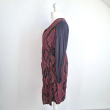Load image into Gallery viewer, Joe Browns Dress Paisley Lace Up Sides Lined Cotton Button Down Long Sleeves 18