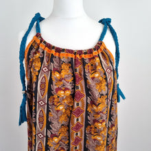 Load image into Gallery viewer, Flynow III Maxi Dress Beach Coverup Thailand Designer Floral Print Boho Small