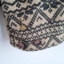 Load image into Gallery viewer, Elvis Jesus Mens Jacket Fair Isle Hoodie Bomber Zip Up Pockets Grey Size Small