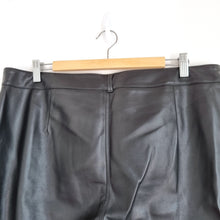 Load image into Gallery viewer, Mint Velvet Faux Leather Trousers 18 Long Black Wide Leg High Rise Work Winter