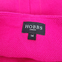 Load image into Gallery viewer, Hobbs Skirt Hot Pink Mini A Line 100% Wool Lined Flare Work Bright Neon Size 14