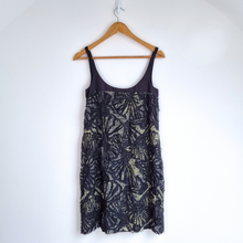 Load image into Gallery viewer, AllSaints Dress 100% Silk Mini Textured Sequins Pockets Grunge Lined Party 6