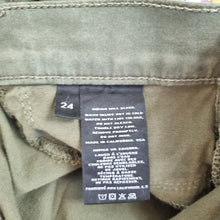 Load image into Gallery viewer, J Brand Jeans Super Skinny Size W24 Khaki Green Stretch Denim Drainpipe Low Rise