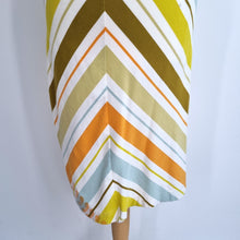 Load image into Gallery viewer, Orla Kiely Dress Jersey Chevron Stripes 100% Cotton A Line Low V Neck Retro 10