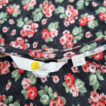 Load image into Gallery viewer, Boden Floral Dress Jersey 10 Petite Knot Detail Black Stretch Cotton Casual