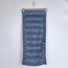 Load image into Gallery viewer, Karen Millen Skirt Pencil Bodycon Blue Rib Knit Striped Bandage Stretch 8 Size1