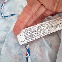 Load image into Gallery viewer, Zara Wrap Dress Mini Floral Print Poppy Blue Red Bows Lined Casual Cotton XS