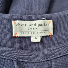 Load image into Gallery viewer, Chinti and Parker Dress Skater Navy Long Sleeves Sweater Cotton Casual Medium