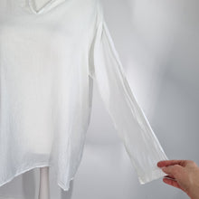 Load image into Gallery viewer, Made in Italy White Blouse Tunic One Size 100% Cotton Sheer Beach Coverup Top