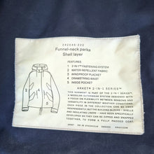 Load image into Gallery viewer, Arket Parka Jacket Navy Funnel Neck Waterproof Windproof  2-1 System Coat XS S