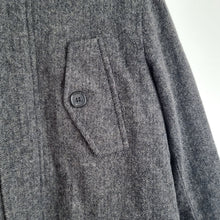 Load image into Gallery viewer, River Island Grey Wool Blend Hooded Parka Coat Men Small Winter Jacket Duffle