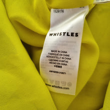 Load image into Gallery viewer, Whistles Midi Skirt Lace UK 6 Neon Yellow Straight Cotton Silk Lined Party