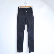 Load image into Gallery viewer, J Brand Skinny Jeans Annalie Size W25 Black Stretch Denim Drainpipe High Rise