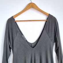 Load image into Gallery viewer, Made in Italy Harem Jumpsuit 10 12 Relaxed Grey Slouchy V Neck Romper Stretch