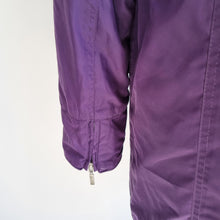Load image into Gallery viewer, M&S Coat Shower Resistant Purple Per Una Rain Removable Hood Waterproof Small
