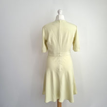 Load image into Gallery viewer, Reiss Dress Cocktail Pastel Lime Green Nipped Waist Lined Hedy Occasion Size 10
