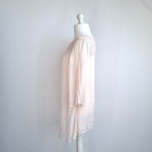 Load image into Gallery viewer, Mint Velvet Dress Chiffon Tunic Cream Embroidered Sequins Mini 3/4 Sleeves 16