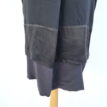 Load image into Gallery viewer, AllSaints Black Mini Dress Seymour Silk Blend Draped Pleated Tunic Repair 10