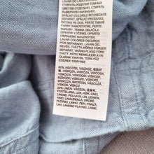 Load image into Gallery viewer, JD Williams Midi Skirt UK 30 Linen Blend Pockets Blue A Line Elasticated Waist