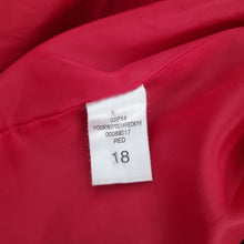 Load image into Gallery viewer, Long Tall Sally Coat Red UK 18 Pea Jacket Lined Cotton Pockets High Neck Winter