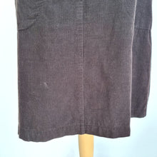 Load image into Gallery viewer, Nomads Corduroy Skirt Brown A Line Knee Length Pockets Lined Buttons Cotton 10
