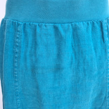 Load image into Gallery viewer, Seasalt Cornwall Skirt 100% Linen UK 10 Castle Garden Teal Blue Pockets Tulip